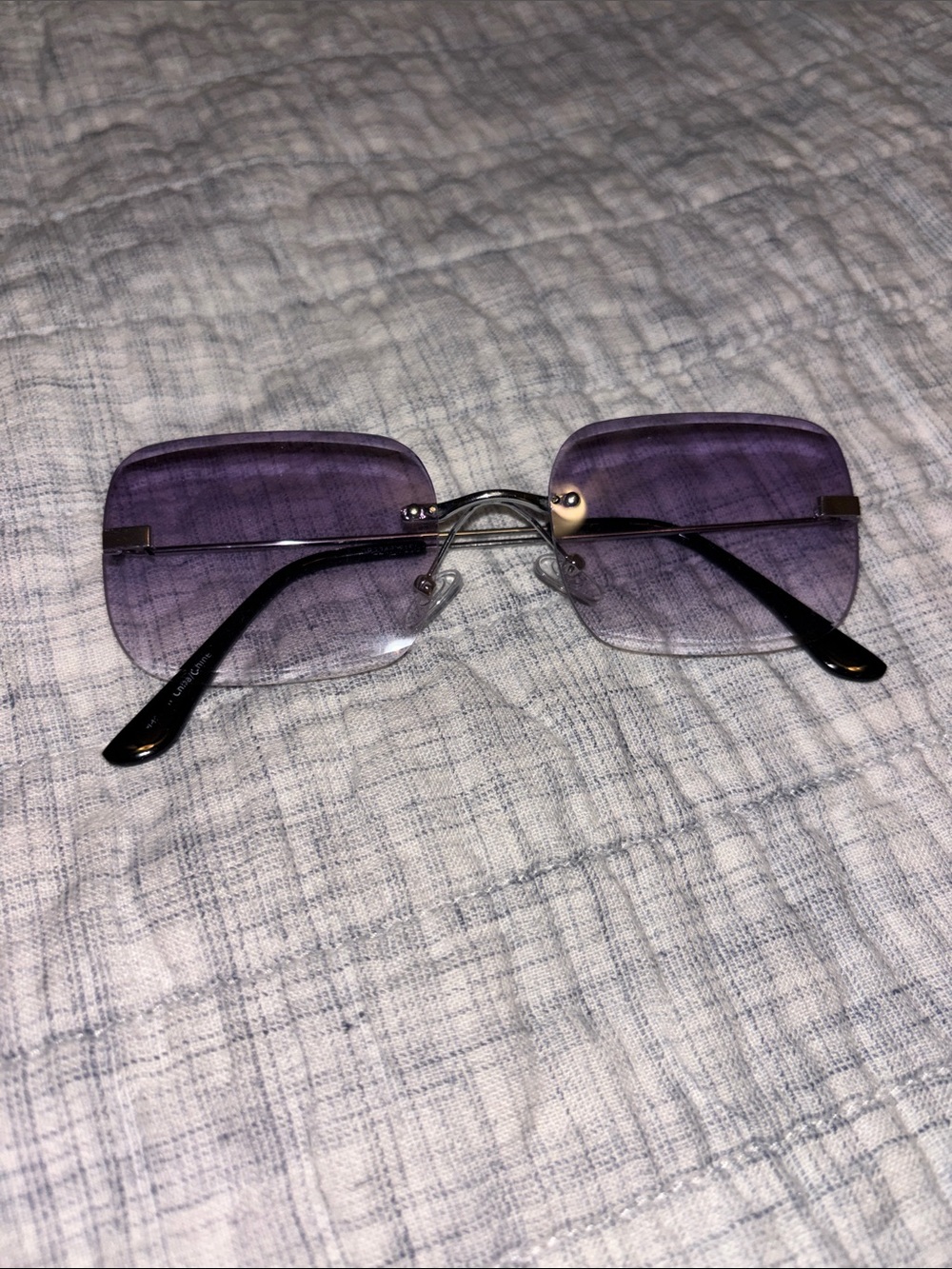 Urban Outfitters Rimless Sunglasses with Purple Lenses